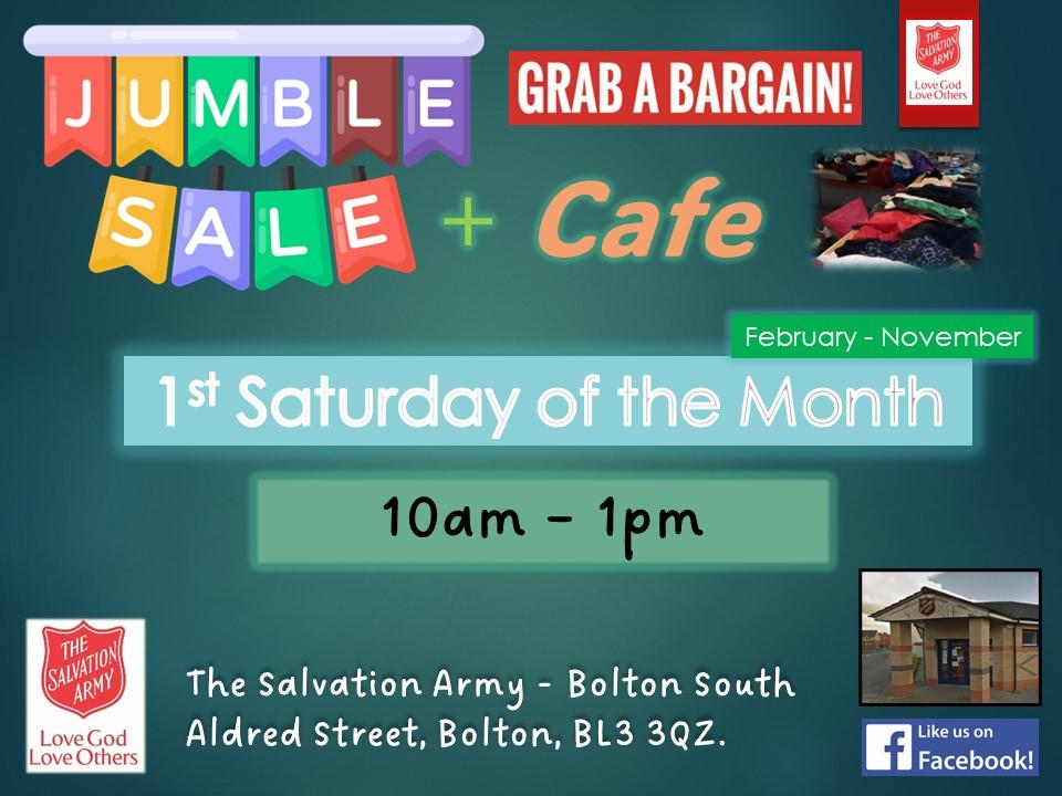 Jumble sale and cafe - first Saturday of Month