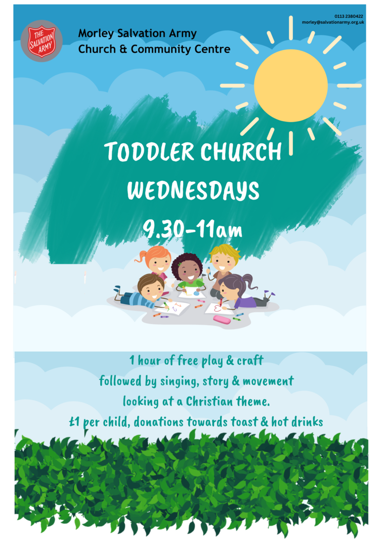 toddler church wednesday 9.30-11am
