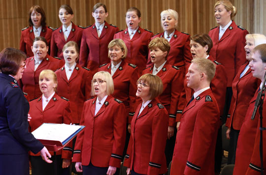 Salvation Army choir singing