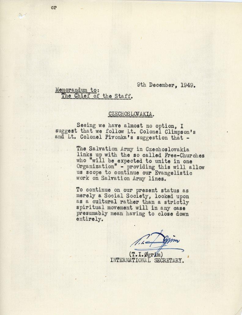 General Orsborn letter, 29 June 1950