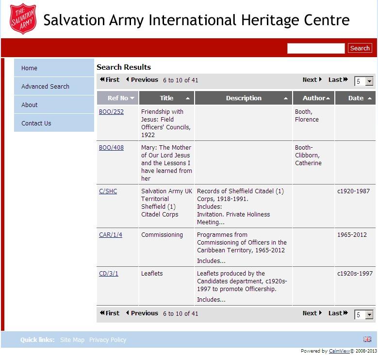 Heritage Centre Online Catalogue