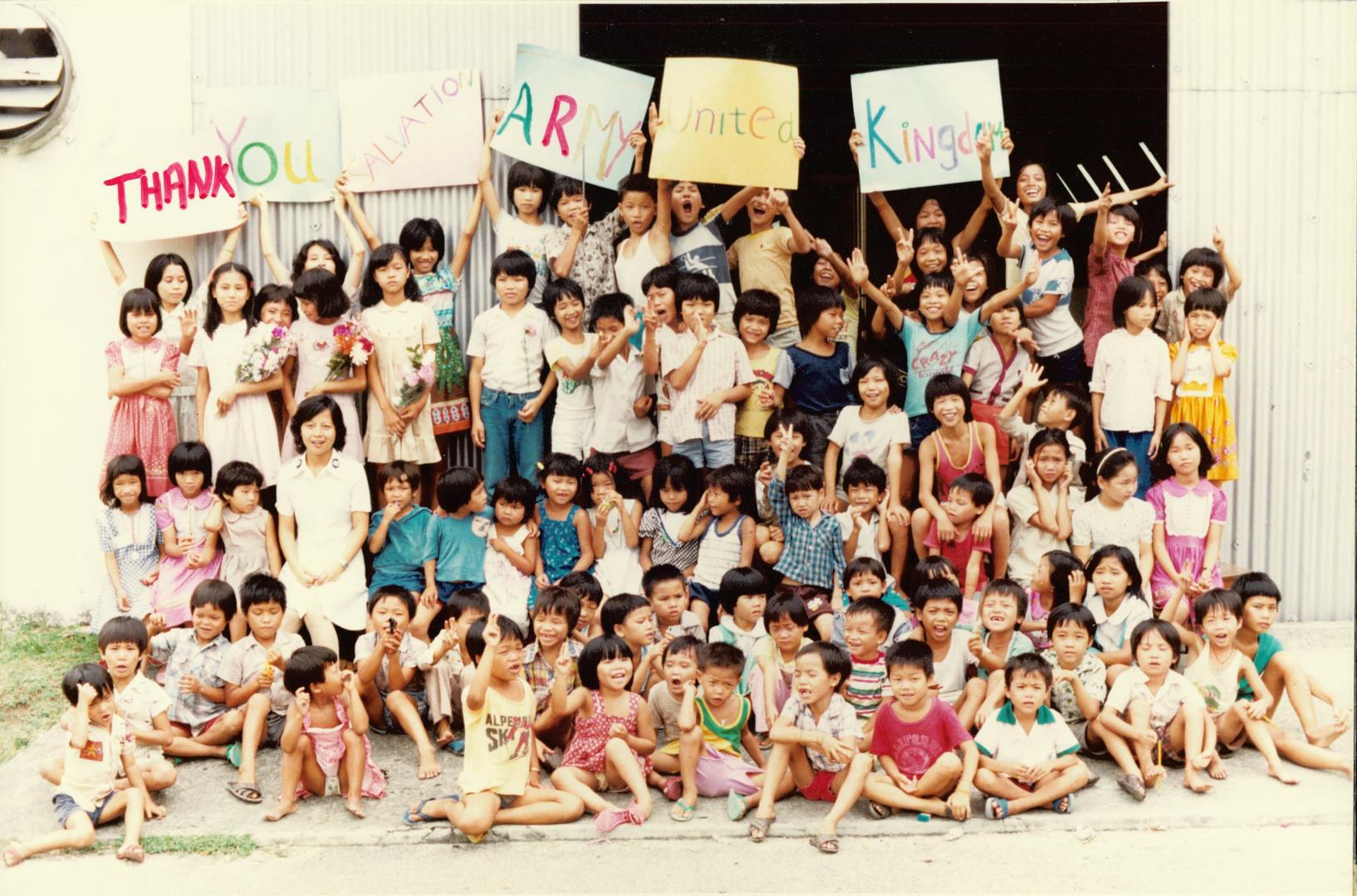 Vietnamese refugee camp thank you message