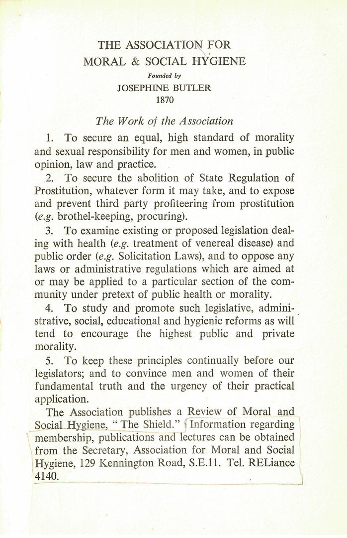 The Association for Moral and Social Hygiene