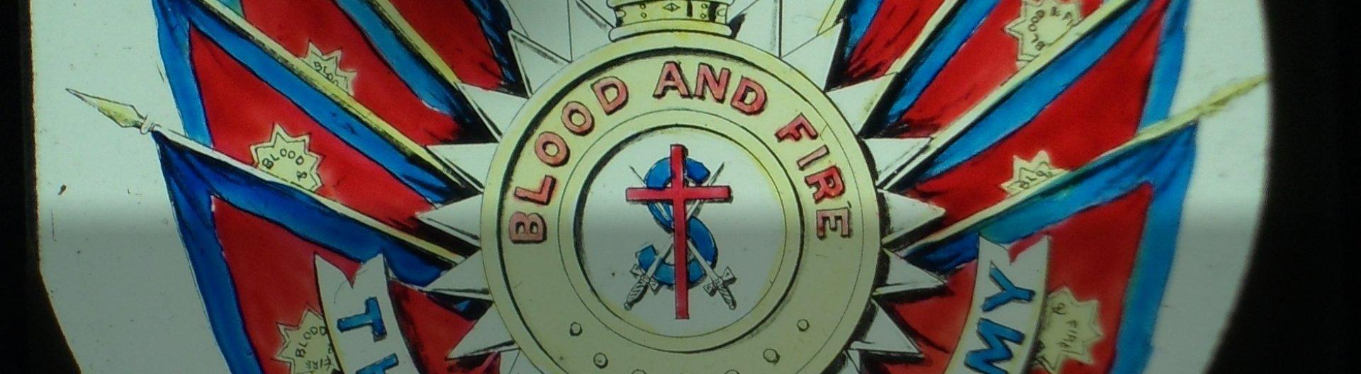 Blood and fire salvation army logo