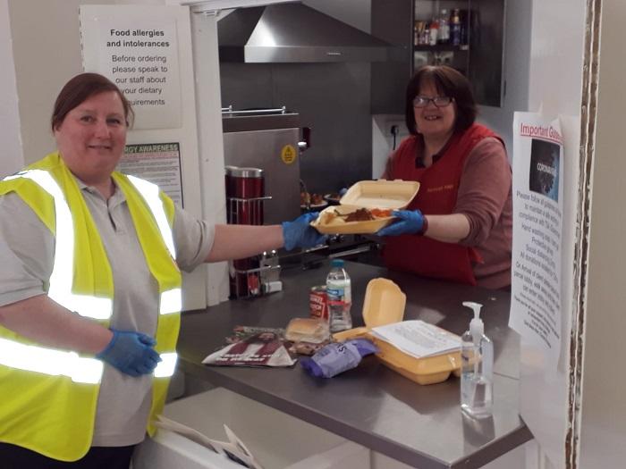 Volunteers in Penrith making food for the elderly