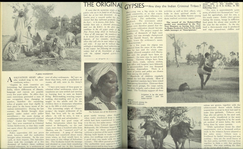 Article from All the World magazine called 'The Original Gypsies'
