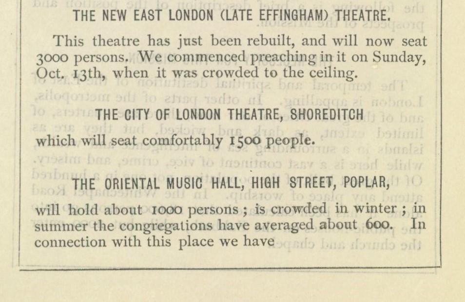 Christian Mission Report on Theatres and Music Halls, 1867