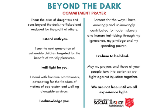 A prayer for victims of modern slavery