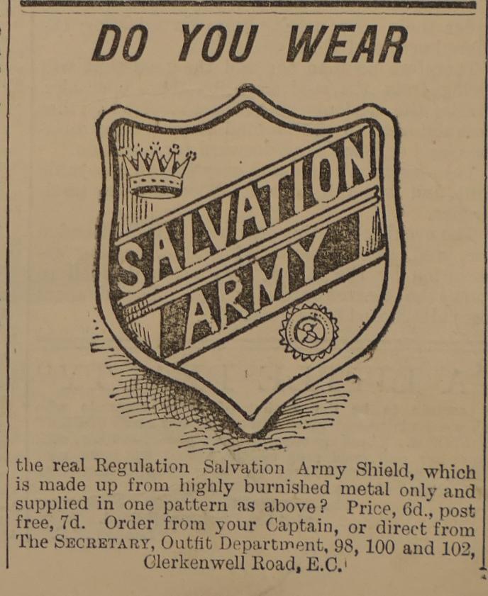 Advertisement for a shield badge