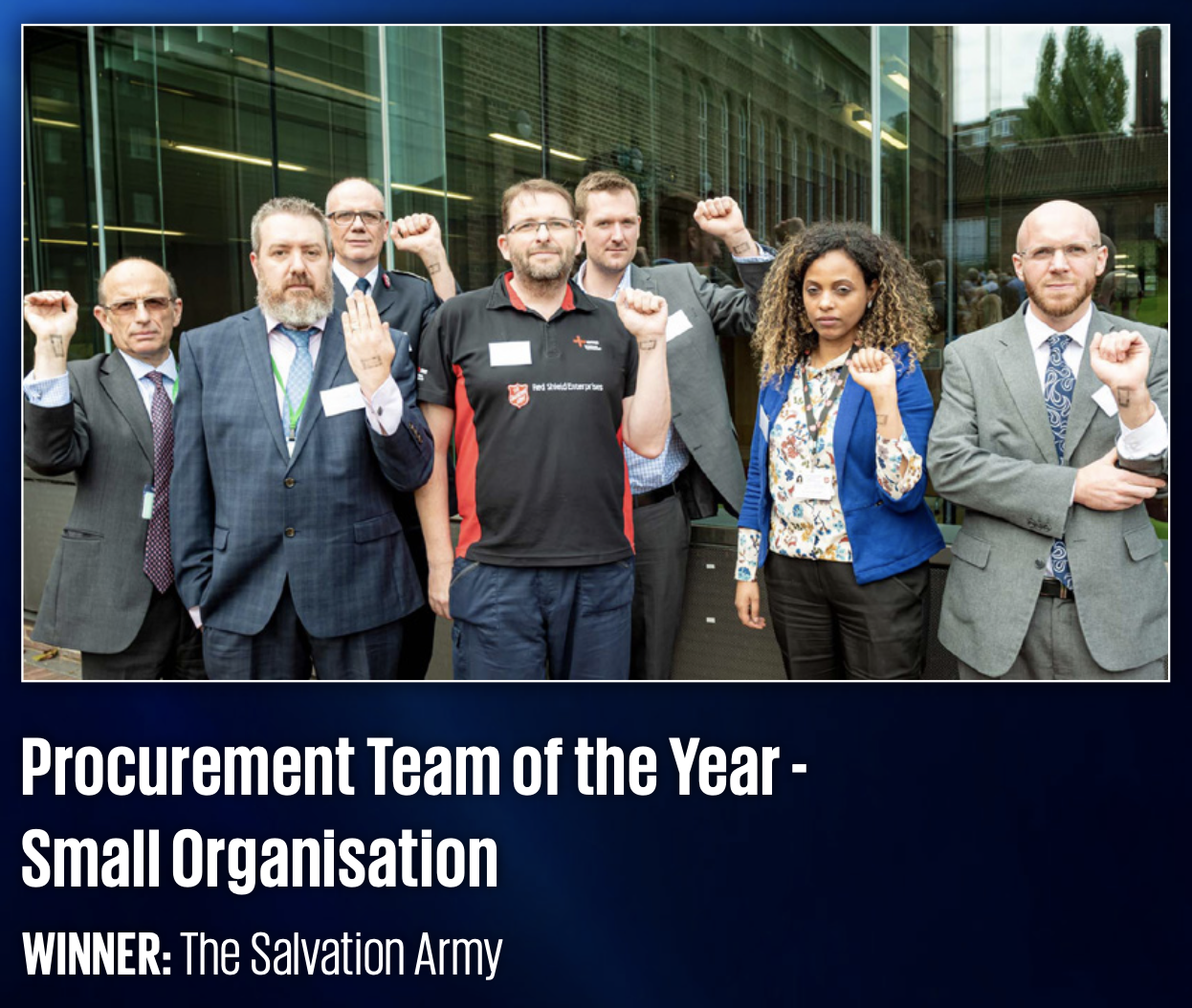 Procurement Team of the Year - Small Organisation: The Salvation Army 