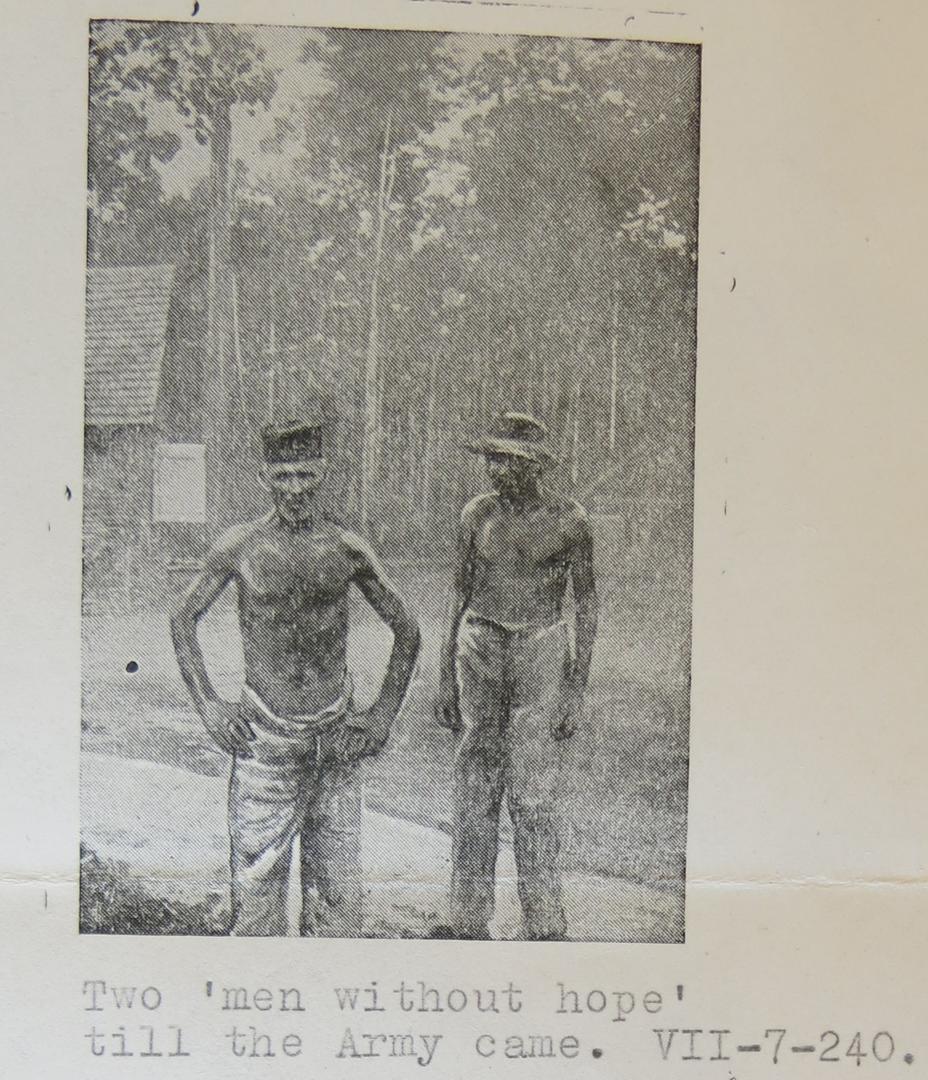Photograph of two former prisoners in French Guiana