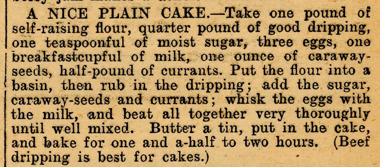 A Nice Plain Cake recipe
