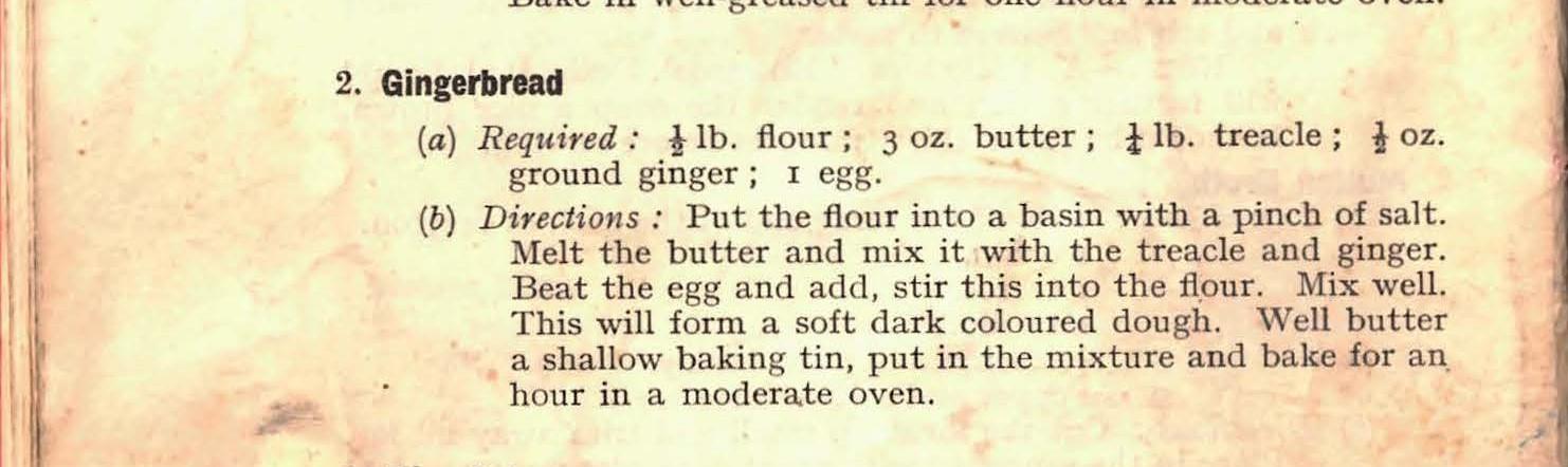 Gingerbread recipe