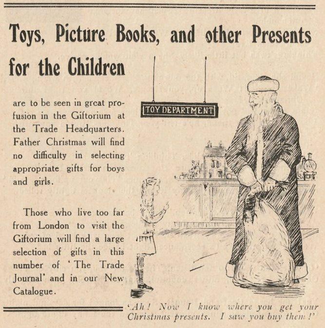 Giftorium advert with Father Christmas