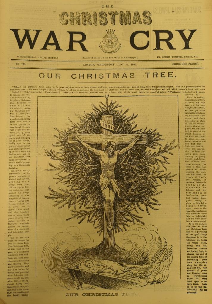 'Our Christmas Tree', an illustration of Christ on the Cross