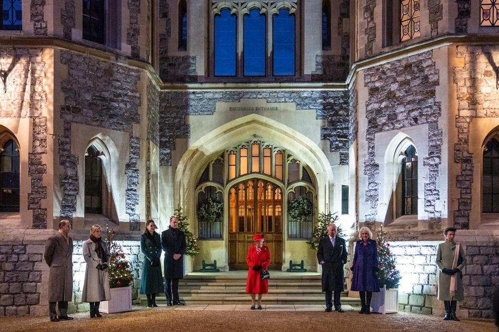 Royal Family outside Windsor castle