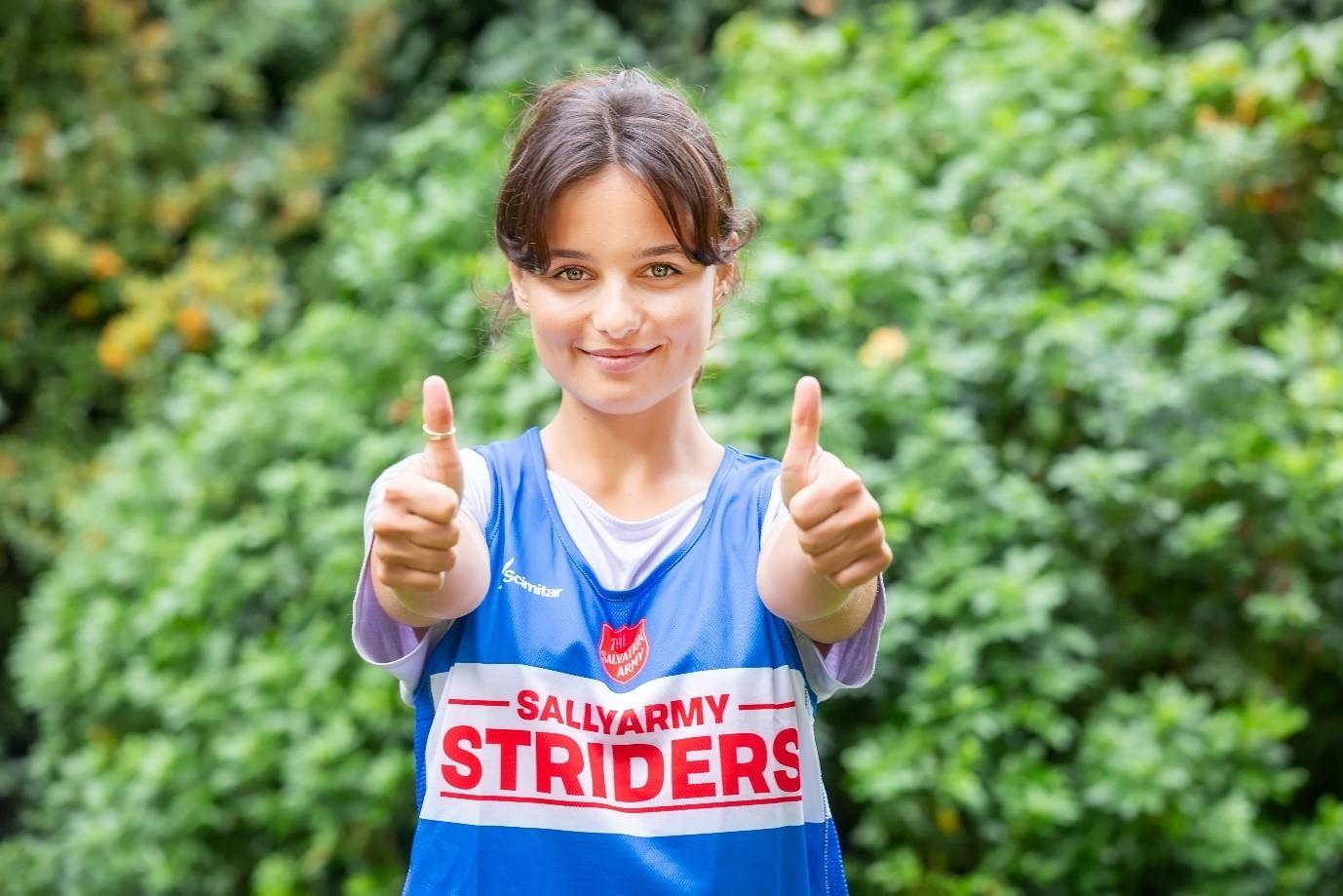 Ruxandra running for Salvation Army at the London marathon
