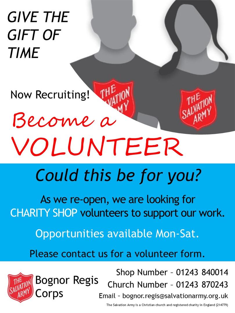 Charity Shop Volunteer Poster