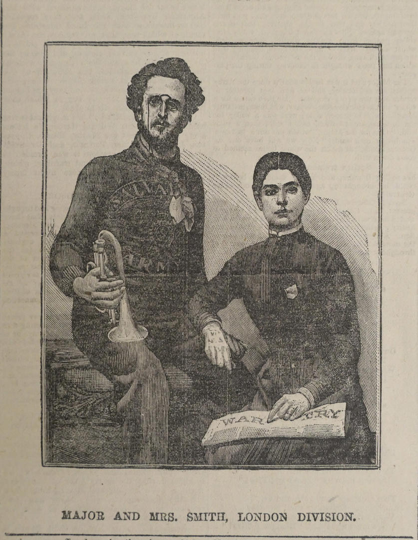 War Cry illustration of Frank and Elizabeth Smith, 21 September 1882