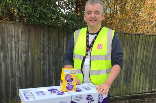 Andy Wileman delivers Easter eggs