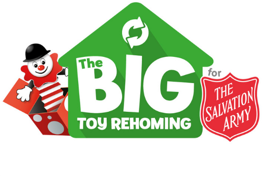 The Entertain and Salvation Army Big Toy Rehoming logo