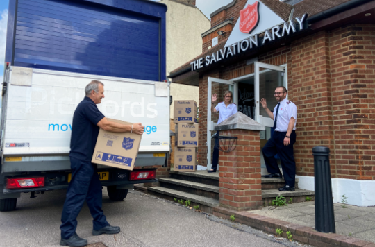 The Salvation Army has teamed up with Pickfords