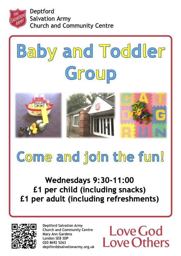 Poster advertising our toddler group