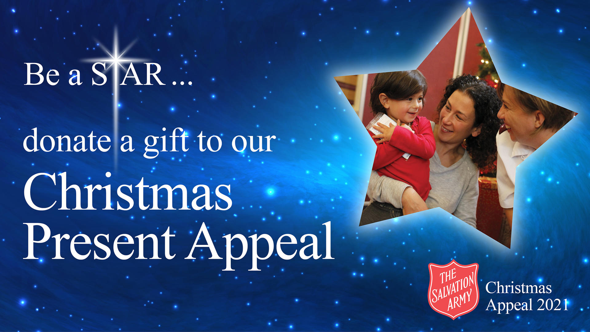 Be a star and donate a gift to our Christmas present appeal