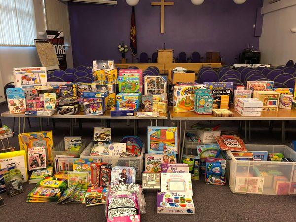 Picture of some of the donated gifts