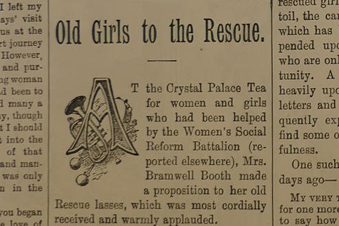 Headline 'Old Girls to the Rescue'