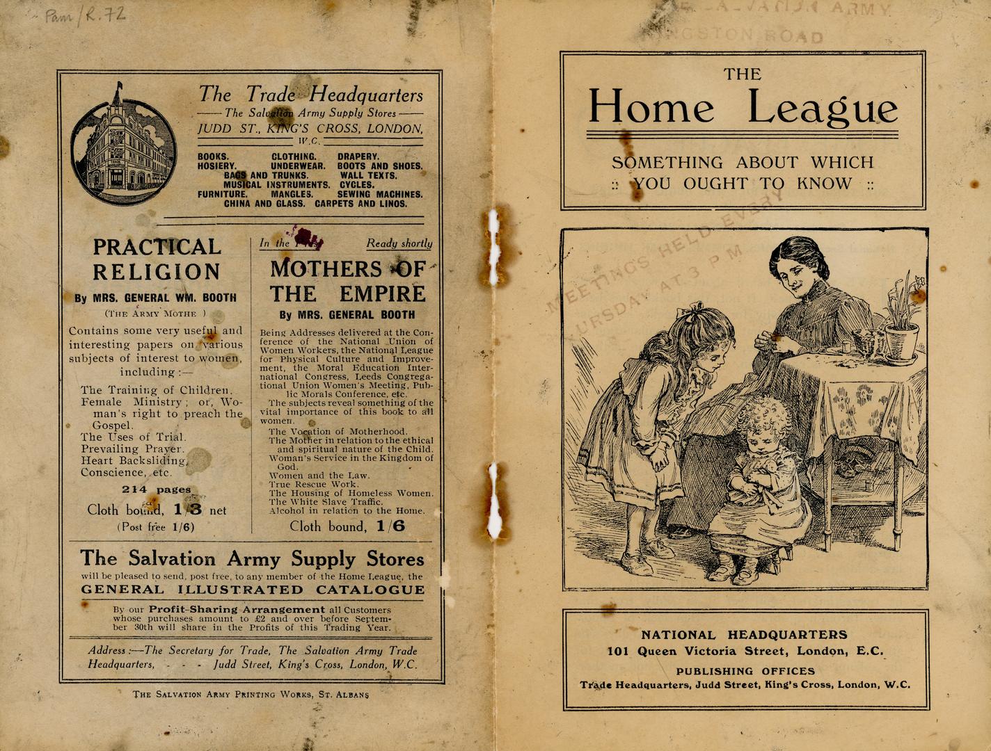 The Home League, pamphlet, 1914