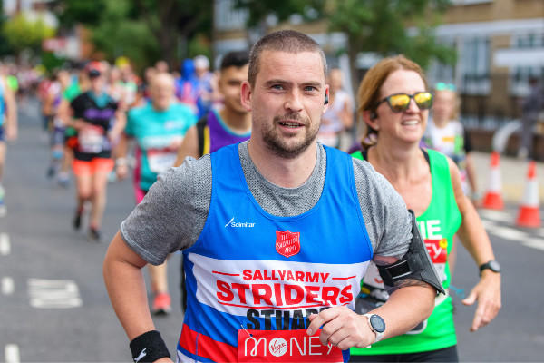 One of Team Sally's Striders running the London Marathon