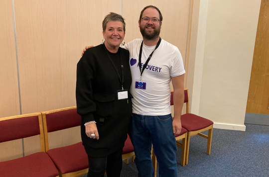 Andy Parkinson and Tracey Ford National Recovery Month in Sheffield