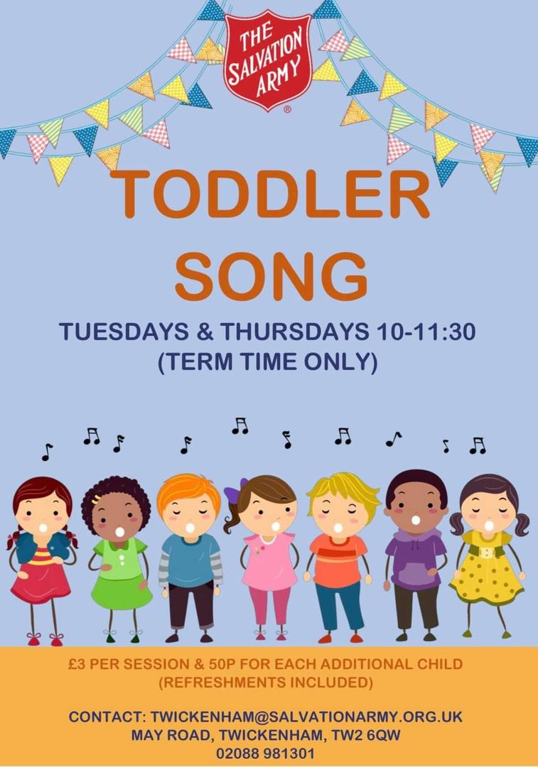 Toddler Song, Tuesday & Thursday 10am-11:30