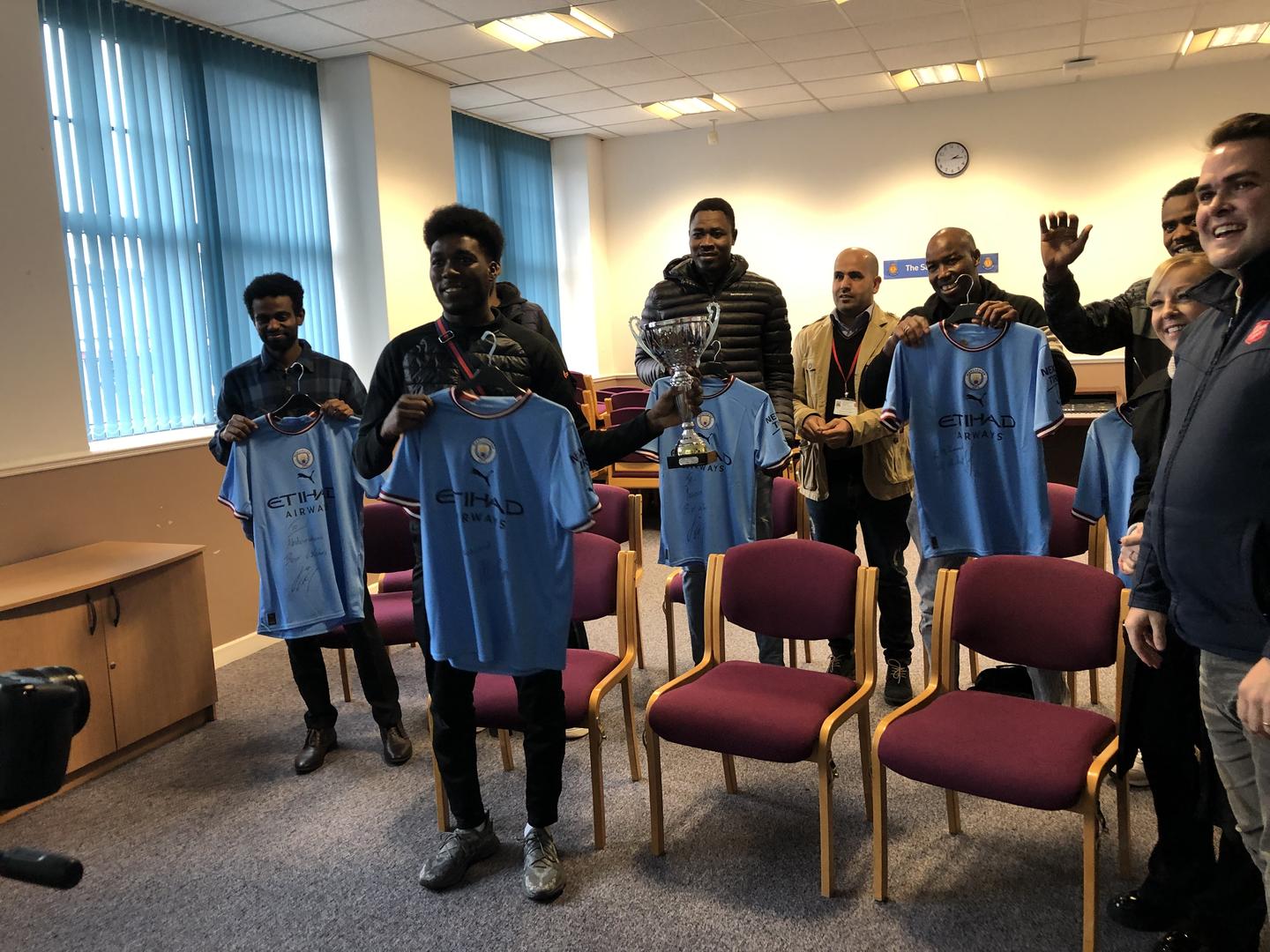 Winners received signed Manchester City shirts