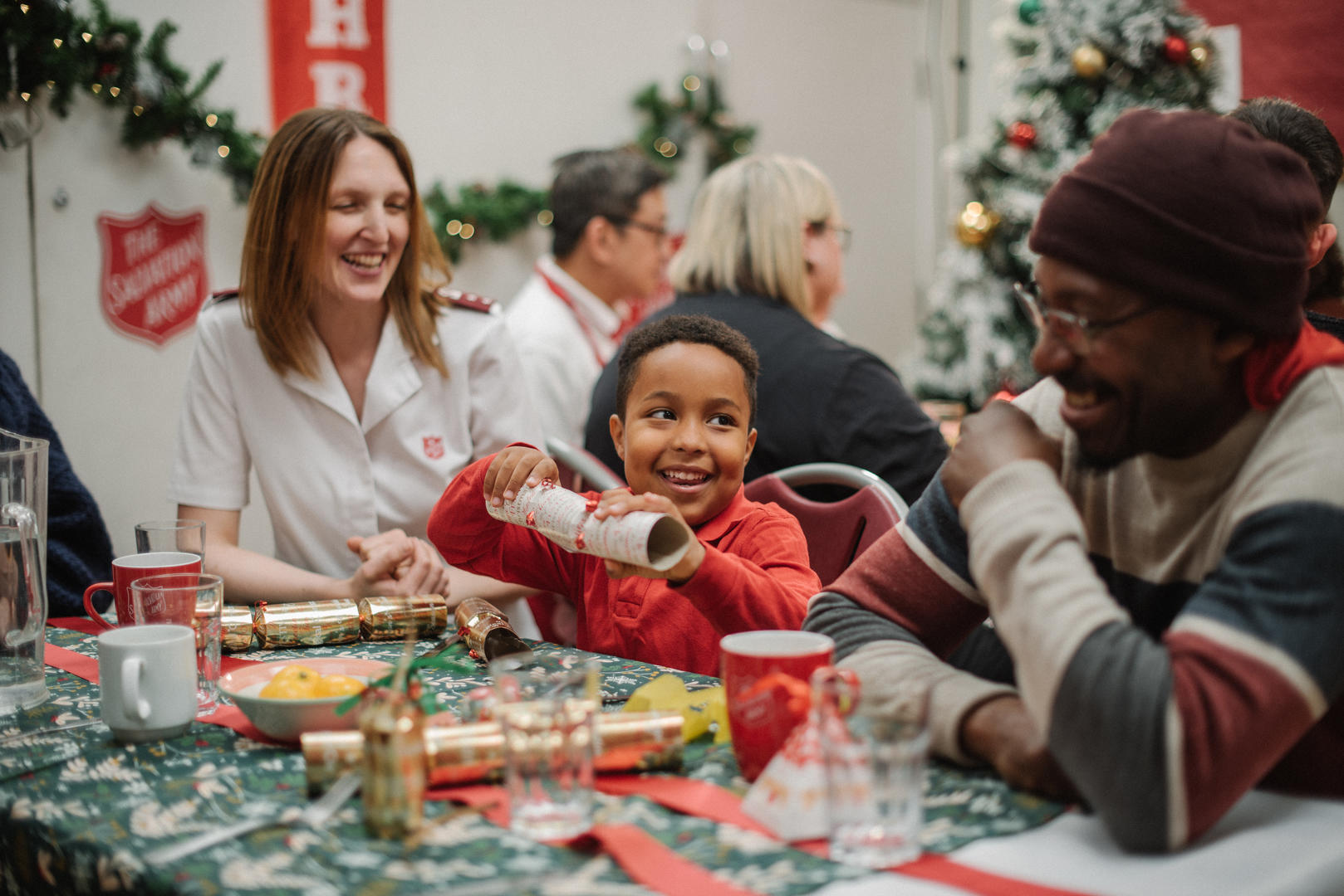 A Christmas celebration at a Salvation Army centre