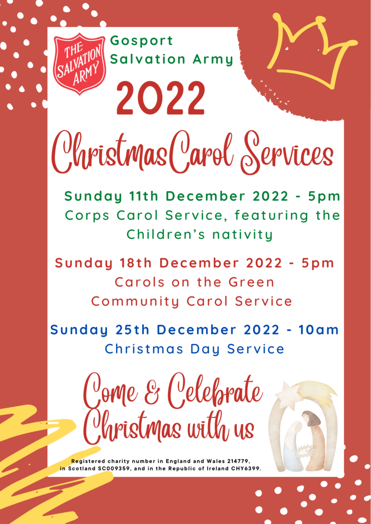 Gosport Salvation Army Carol services 2022