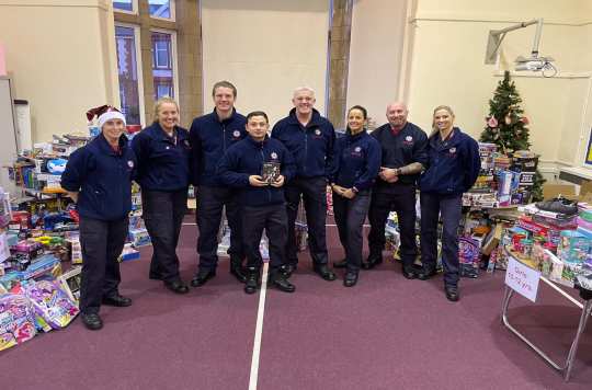 Fire service supports Blackpool Corps Christmas Present Appeal