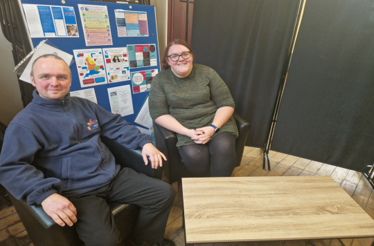 L-R Lee Robinson, specialist support worker and Sam Harrison, service manager, for The Salvation Army