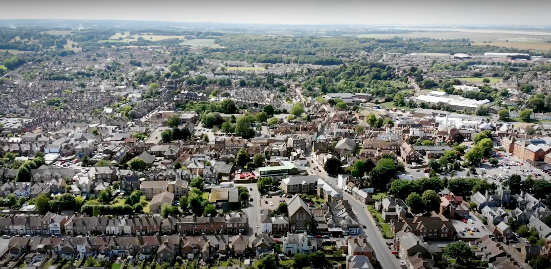 Drone footage of Faversham