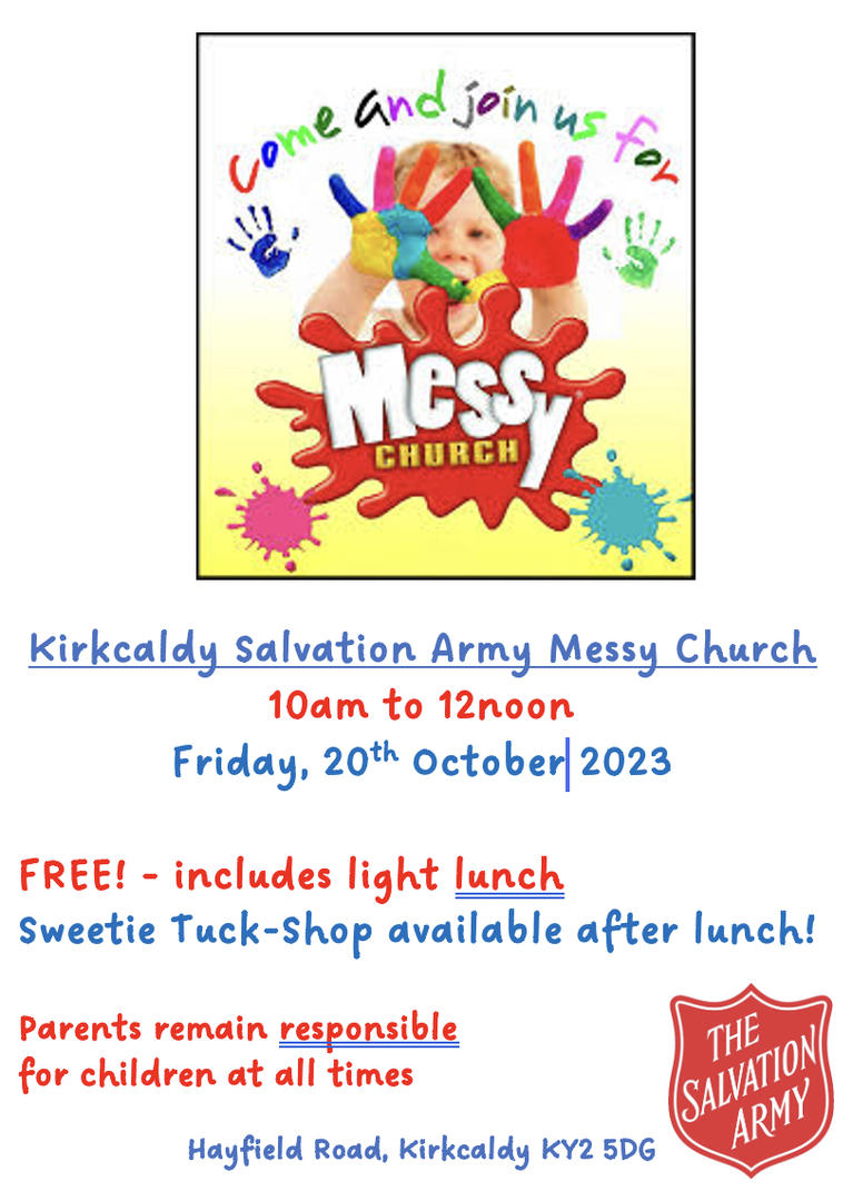 October 2023 Messy Church Poster