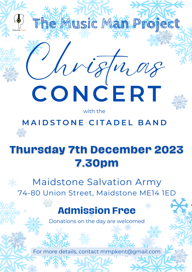Music Man and Maidstone Band Christmas Concert 7th December 2023