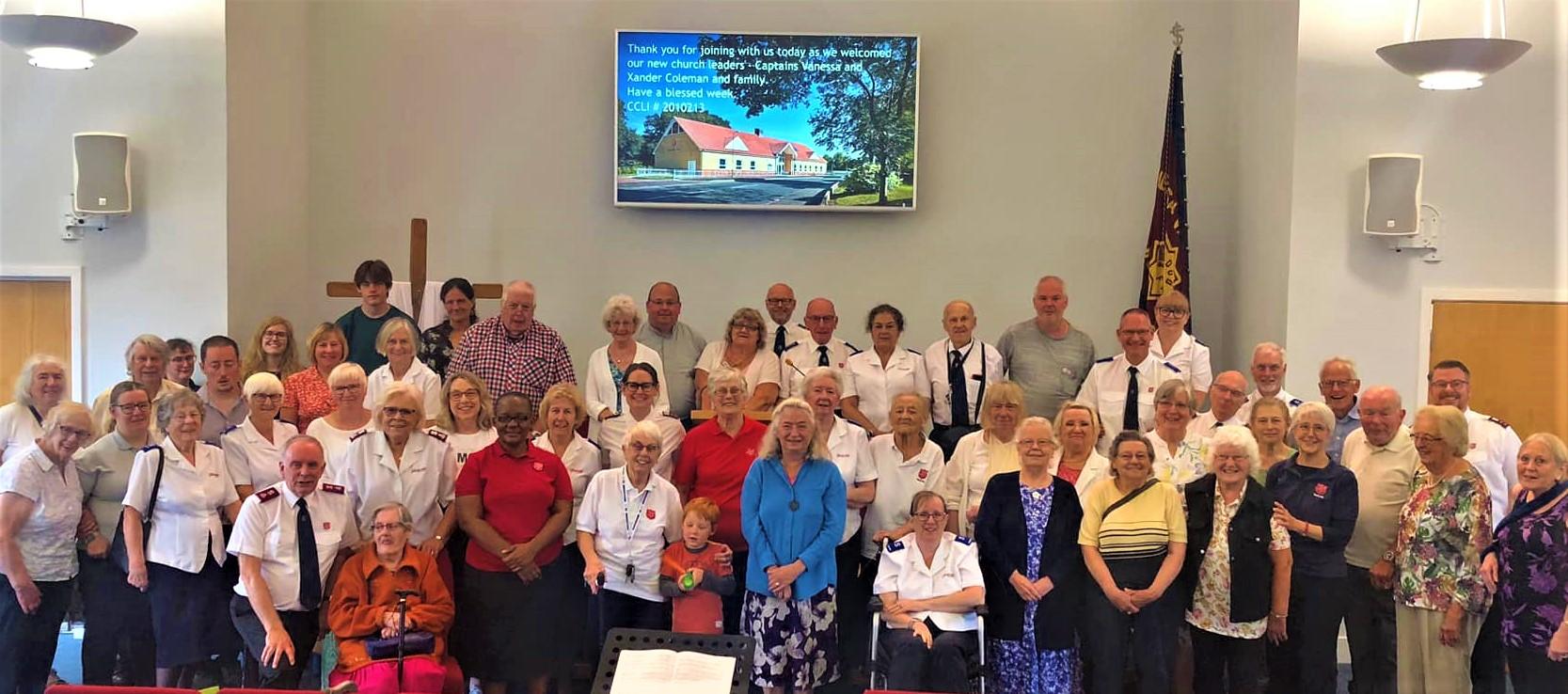 A picture of the Woking Salvation Army church family