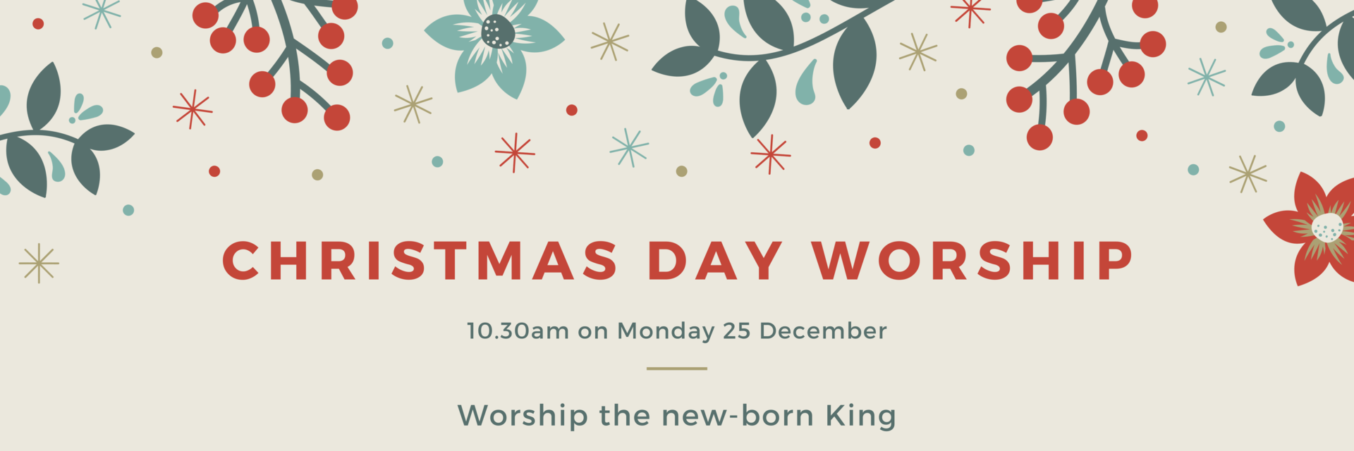 Christmas Day Worship at 10.30am