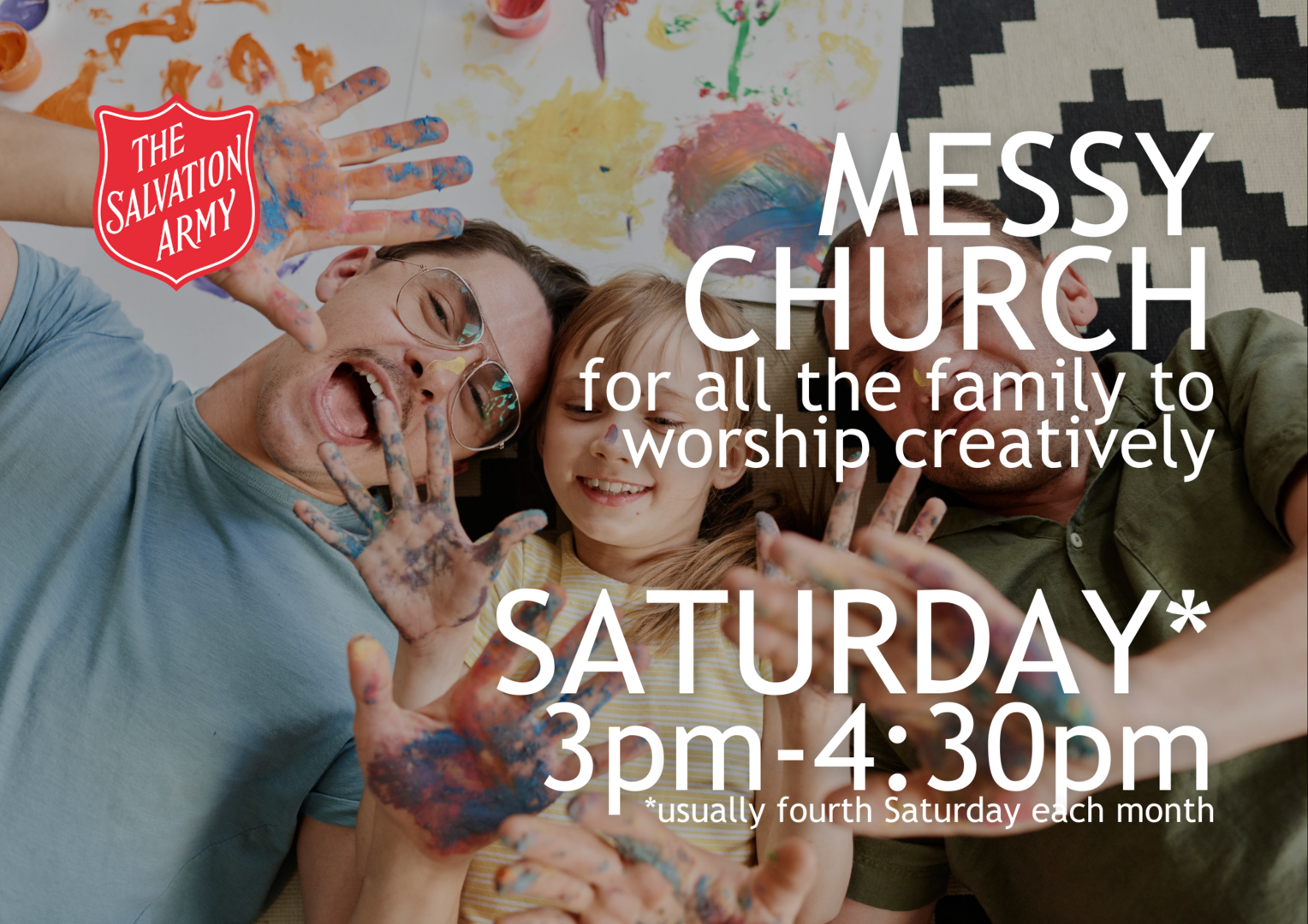 Messy Church, Saturday (monthly), 3pm-4:30pm