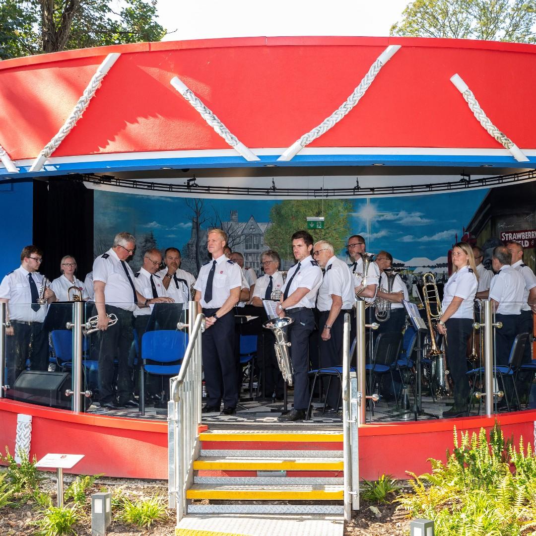 Liverpool Walton Band at Strawberry Field Bandstand Opening