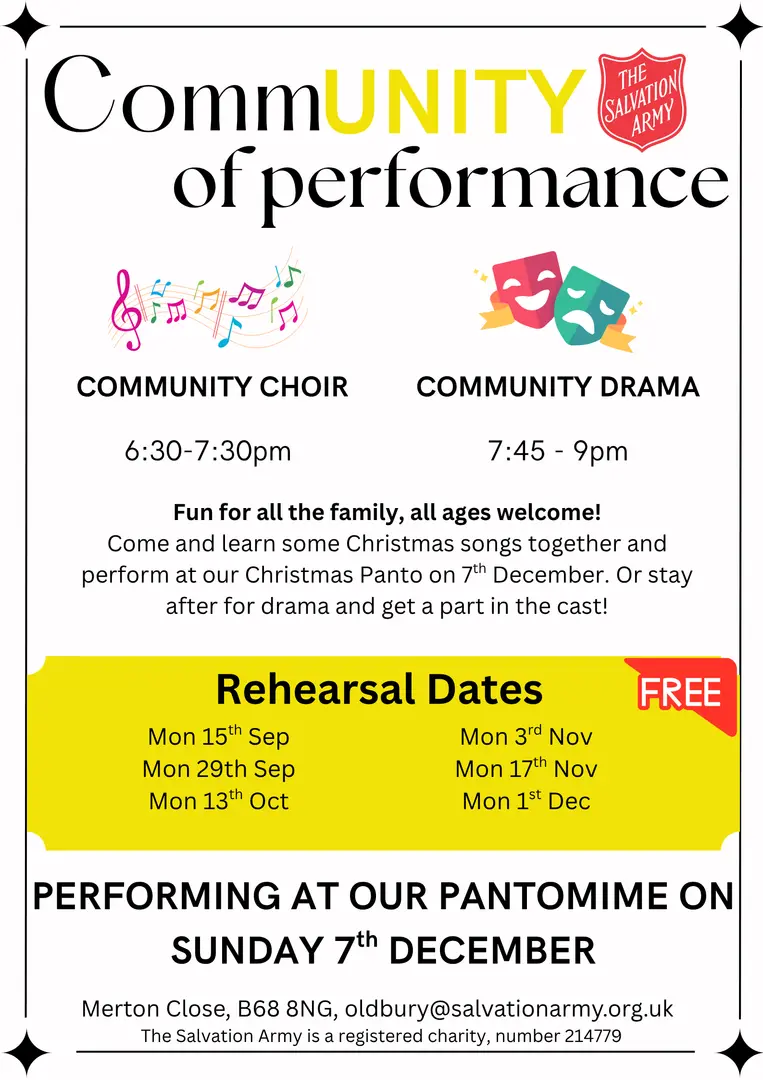 Information about our CommUNITY Choir and Drama group