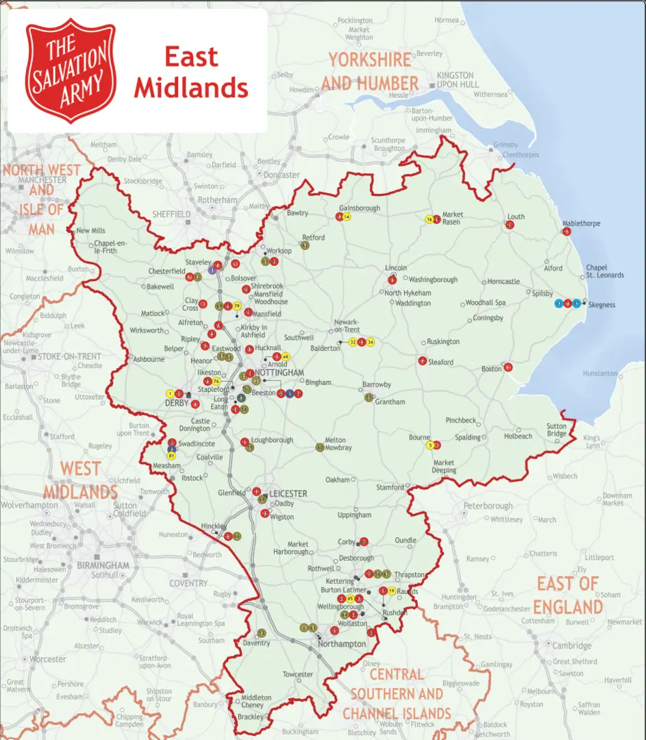 East Midlands Division Map