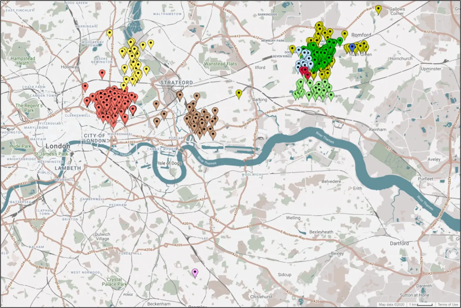 Eva Goodsell's cases: map 6
