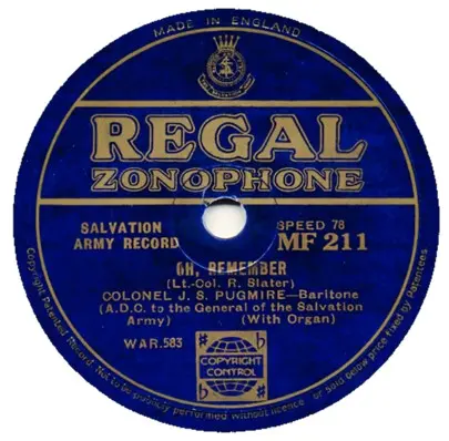 Salvation Army Record MF211 Oh Remember